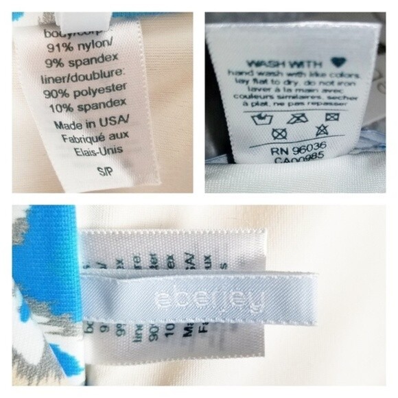 NWT Eberjey Women's Size Small Bleached‎ Blues Cecily Halter Bikini Top - Picture 10 of 10